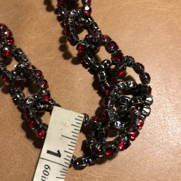 Nine West Red rhinestone loop necklace - Picture 8 of 8
